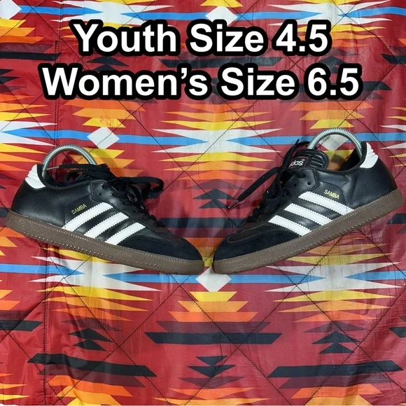 adidas | Shoes | Adidas Samba Classic Soccer Black Shoes Youth Size 45  Womens Size 65 3656 | Poshmark